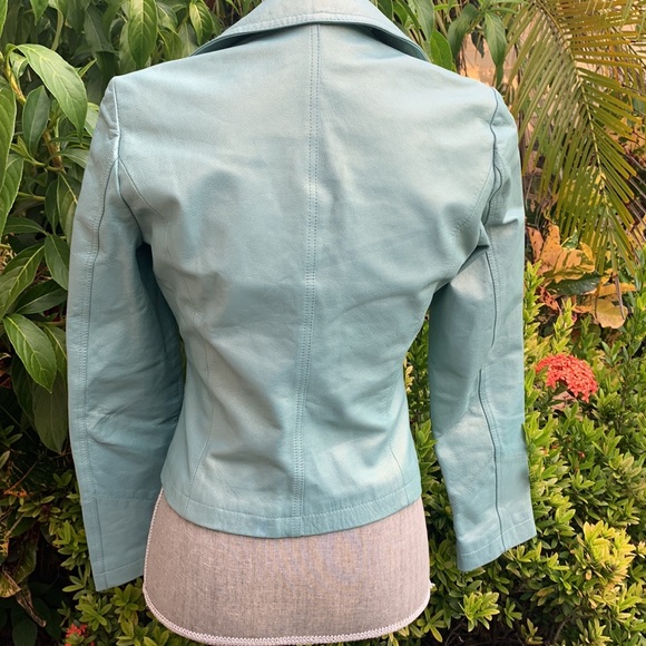 Bebe Winter Green Leather Jacket - Picture 5 of 10